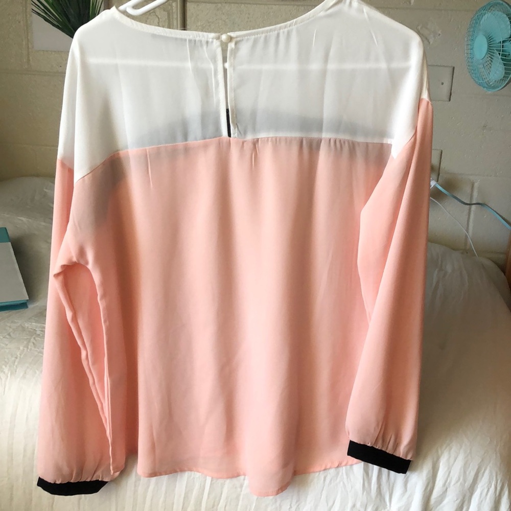 Pink Long Sleeve Blouse